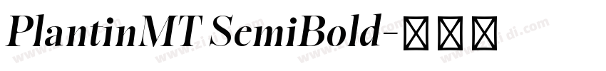 PlantinMT SemiBold字体转换